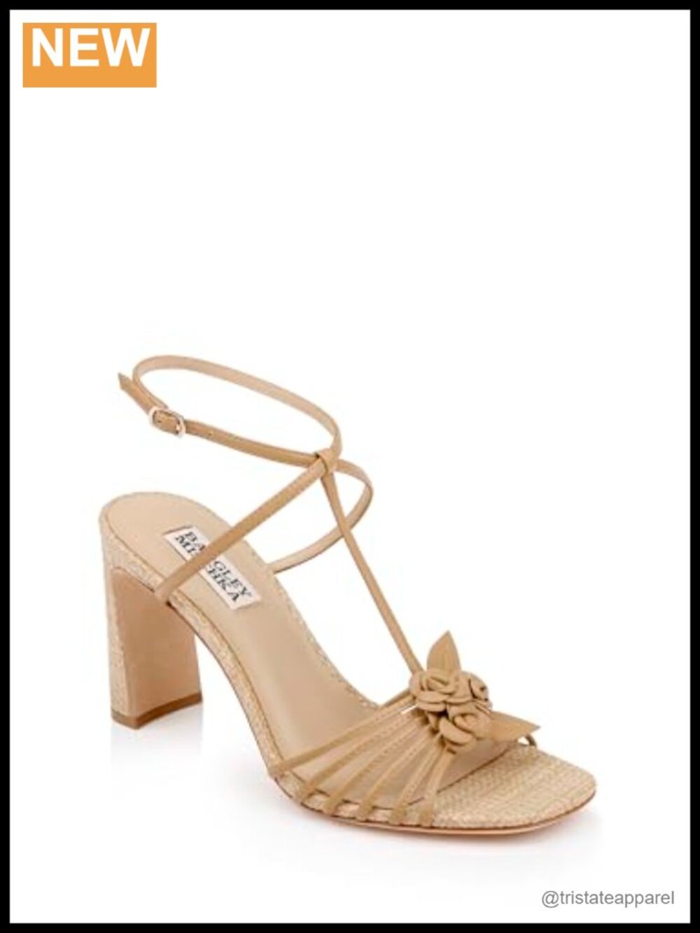 Badgley Mischka Debora T-Strap Block Heel Sandals